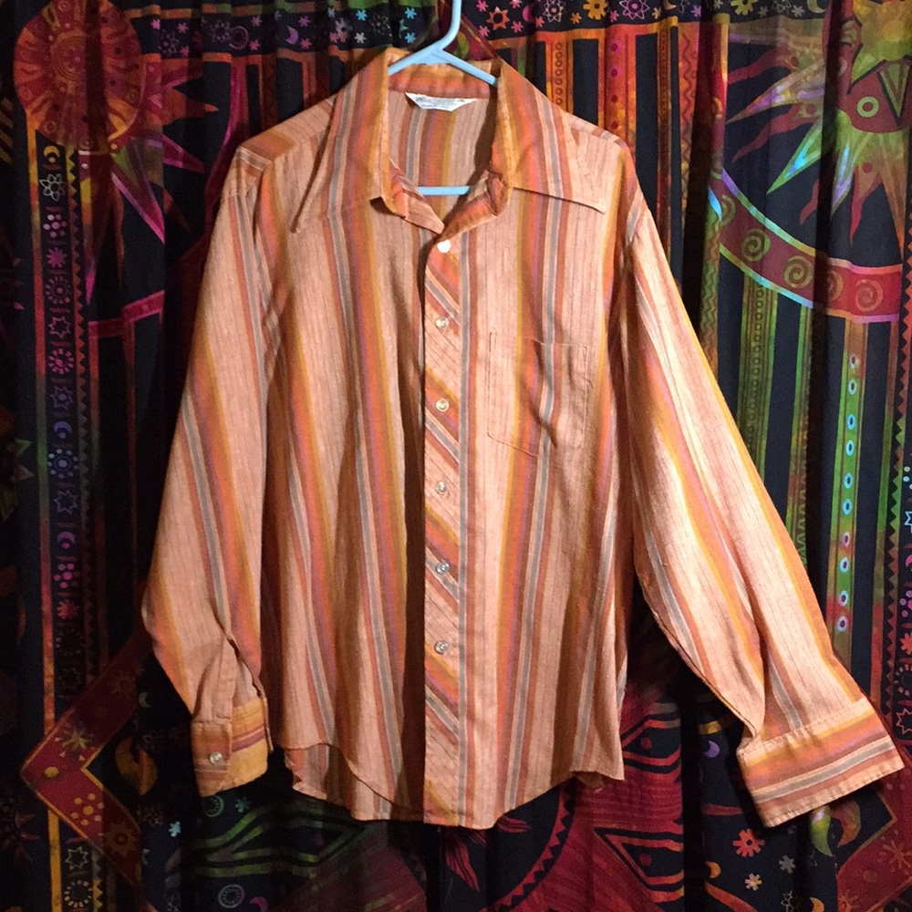 Vintage Button Up XL Linen Cotton Kmart Shirt